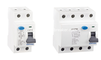 White 4 Pole RCCB Circuit Breaker 40 / 63A IEC 61008 Standard Din Rail Install