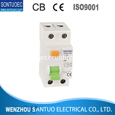 Double Pole White RCCB Circuit Breaker AC Type 300ma Plastic Texture