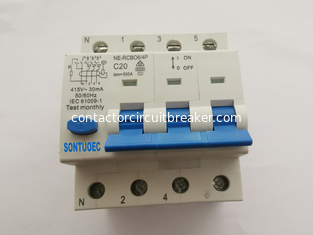 4P RCBO Overcurrent Protection Circuit Breaker Electronic Type