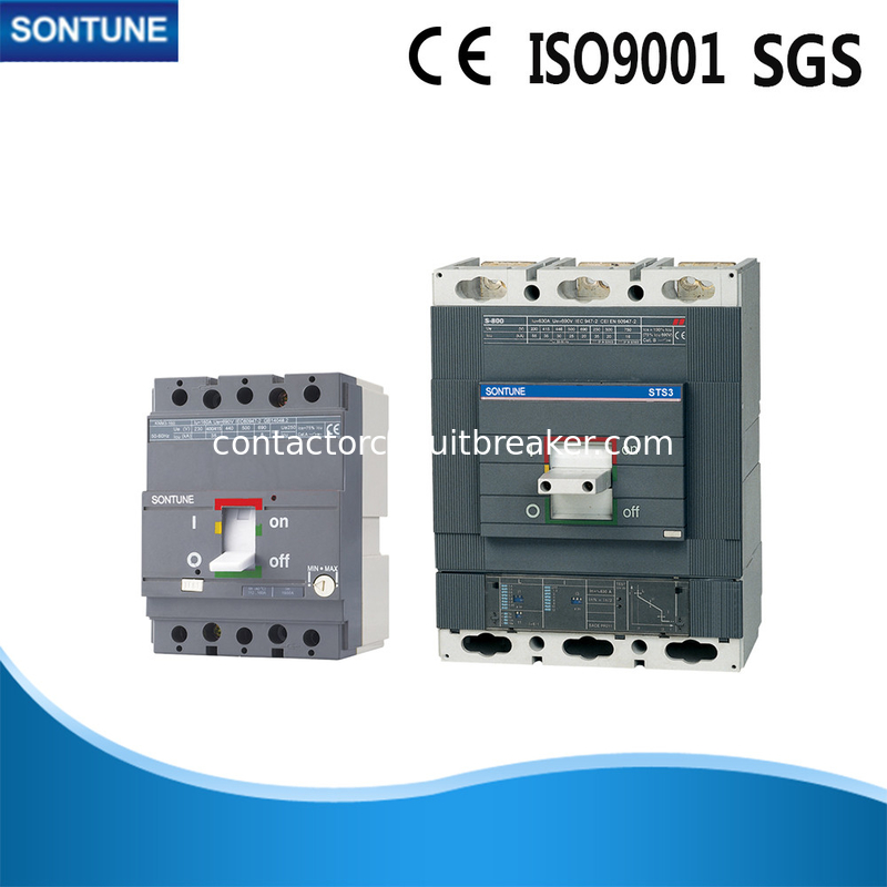 High Breaking Capacity Mccb Circuit Breaker 3p 4p Ac 400v Coil Voltage