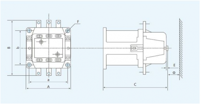 3 Pole Alternating Current Contactor 220V Flame Resistant IEC947 Standard