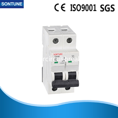 Double Pole  6KA MCB Circuit Breaker Type B With Overload Protection 