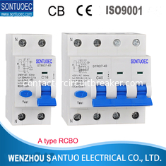 STRO7-40 Residual Current Circuit Breaker With Overcurrent Protection , 2 Pole 4pole  RCBO 30ma  A type