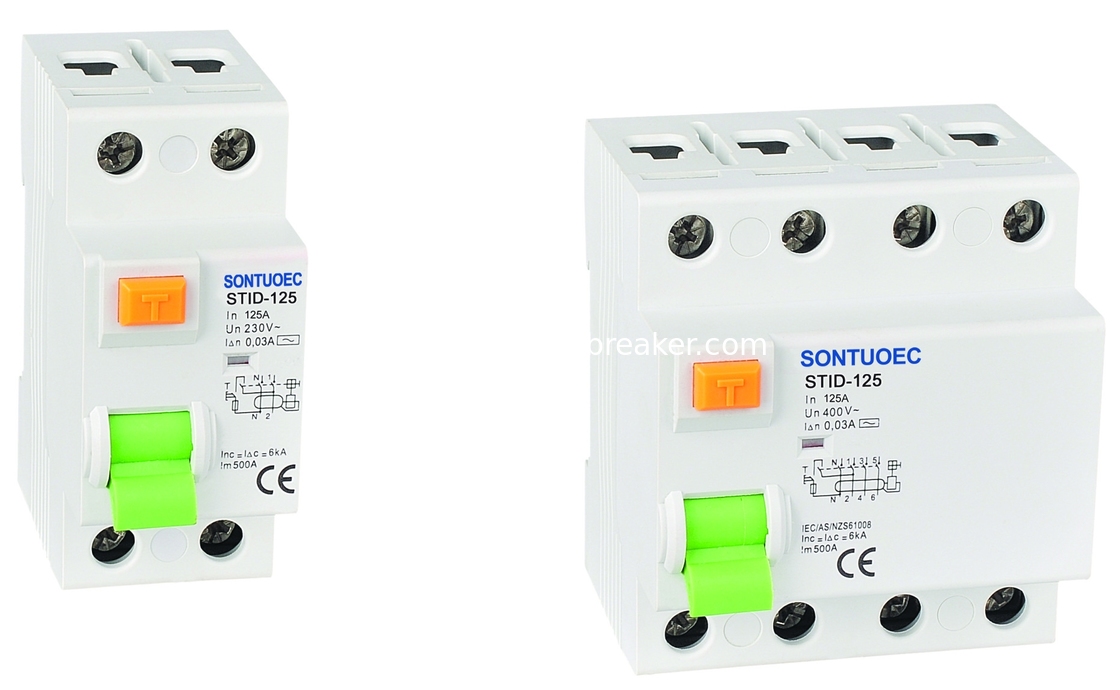 Big Amp 125A series STID-125 IP20 Protection RCCB Circuit Breaker with ...