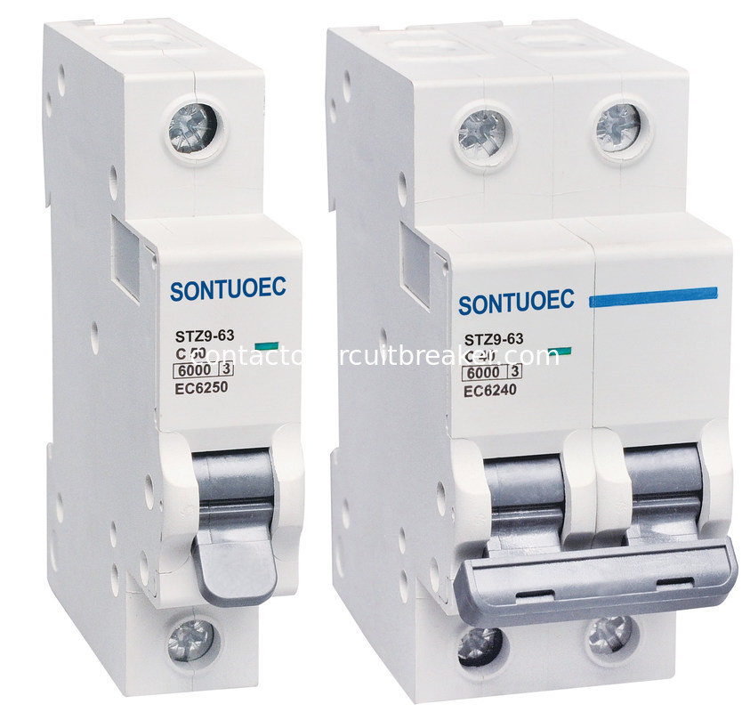 STEZ9 Series Miniature Breaker 1 Pole IEC 60898 Standard For Protecting circuit overload current