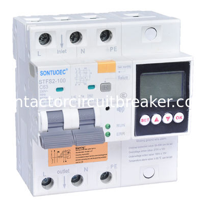 100A 2p 4p Water Immersion Alarm Leakage Current Circuit Breaker Multifunction RCBO
