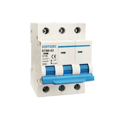 STM8-63  1P,2P,3P,4P  230/400V Din Rail installation MCB Miniature Circuit Breaker 6KA