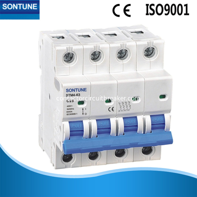 Din Rail STM4-63 Series Mcb Circuit Breaker , Long Life Micro Circuit Breaker