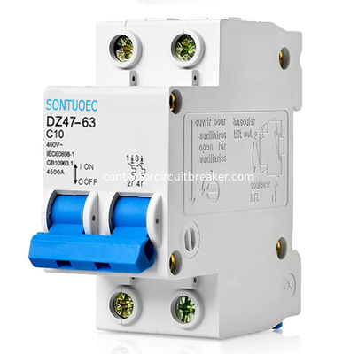 Sontuoec 400V 1P 2P 4.5kA 63A MCB Circuit Breaker