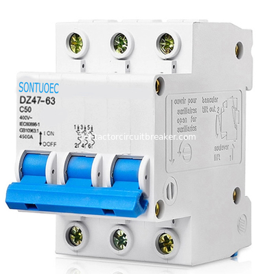 Sontuoec 400V 1P 2P 4.5kA 63A MCB Circuit Breaker