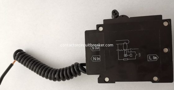 Black Color 6ka Plug In RCBO Circuit Breaker 18mm Width Single Phase